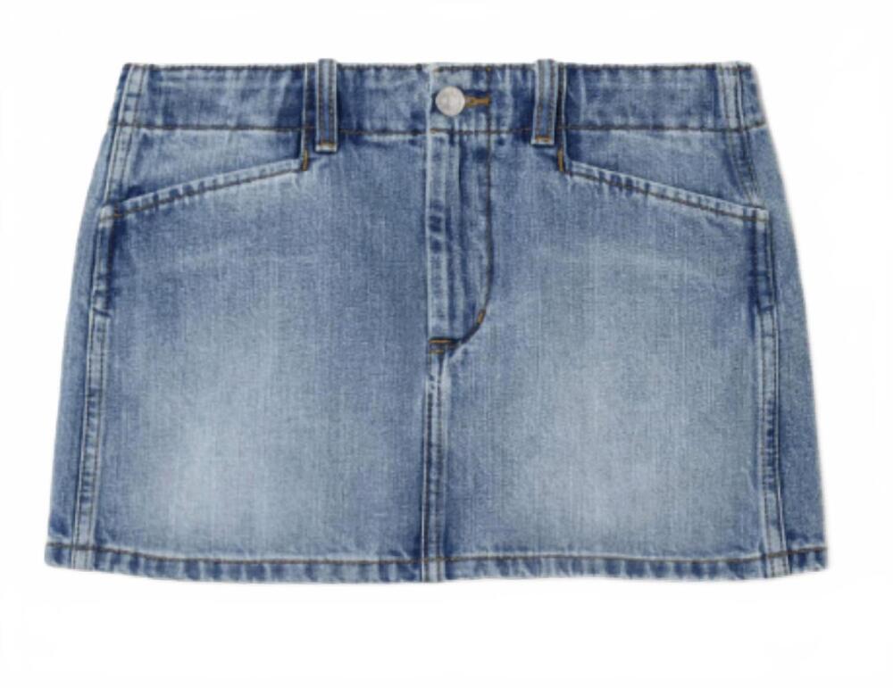 NEW RE/DONE women's slacker skirt in mid fade